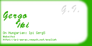 gergo ipi business card