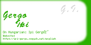 gergo ipi business card